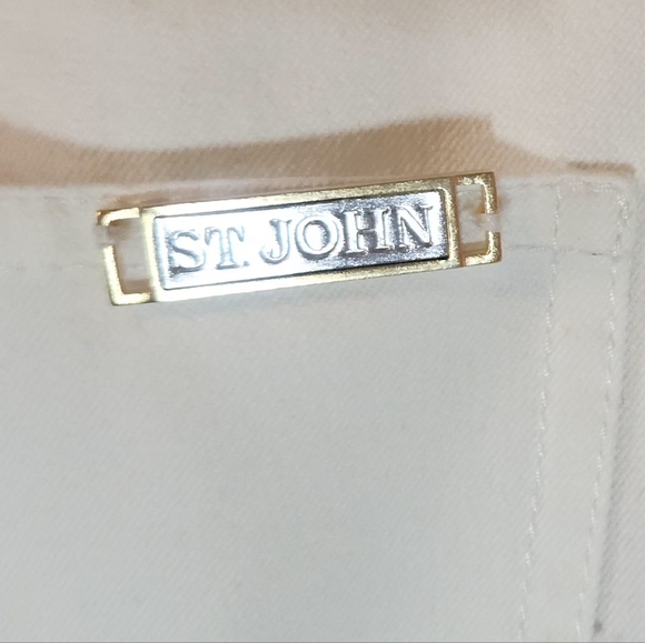 St. John Collection Women's Straight High-rise White Jeans Size 6 - Picture 5 of 14
